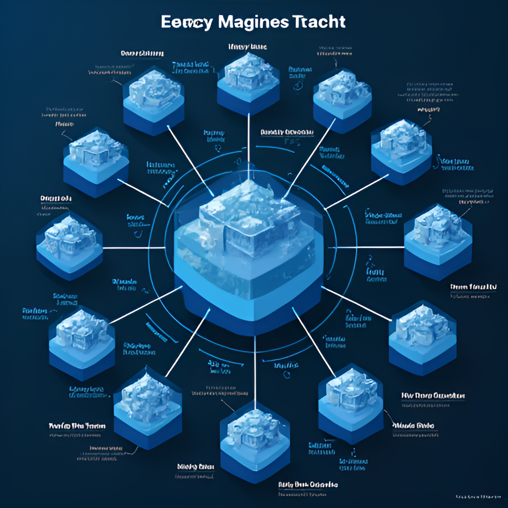 A visual representation of the XRP Ledger's consensus mechanism, depicting a network of nodes agreeing on transactions, highlighting its energy efficiency.